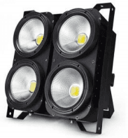 LED блиндер с четири COB диода по 100W в черен корпус, тяло за осветяване на публика